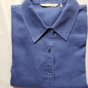 Soft Surroundings Button Down Linen Blouse